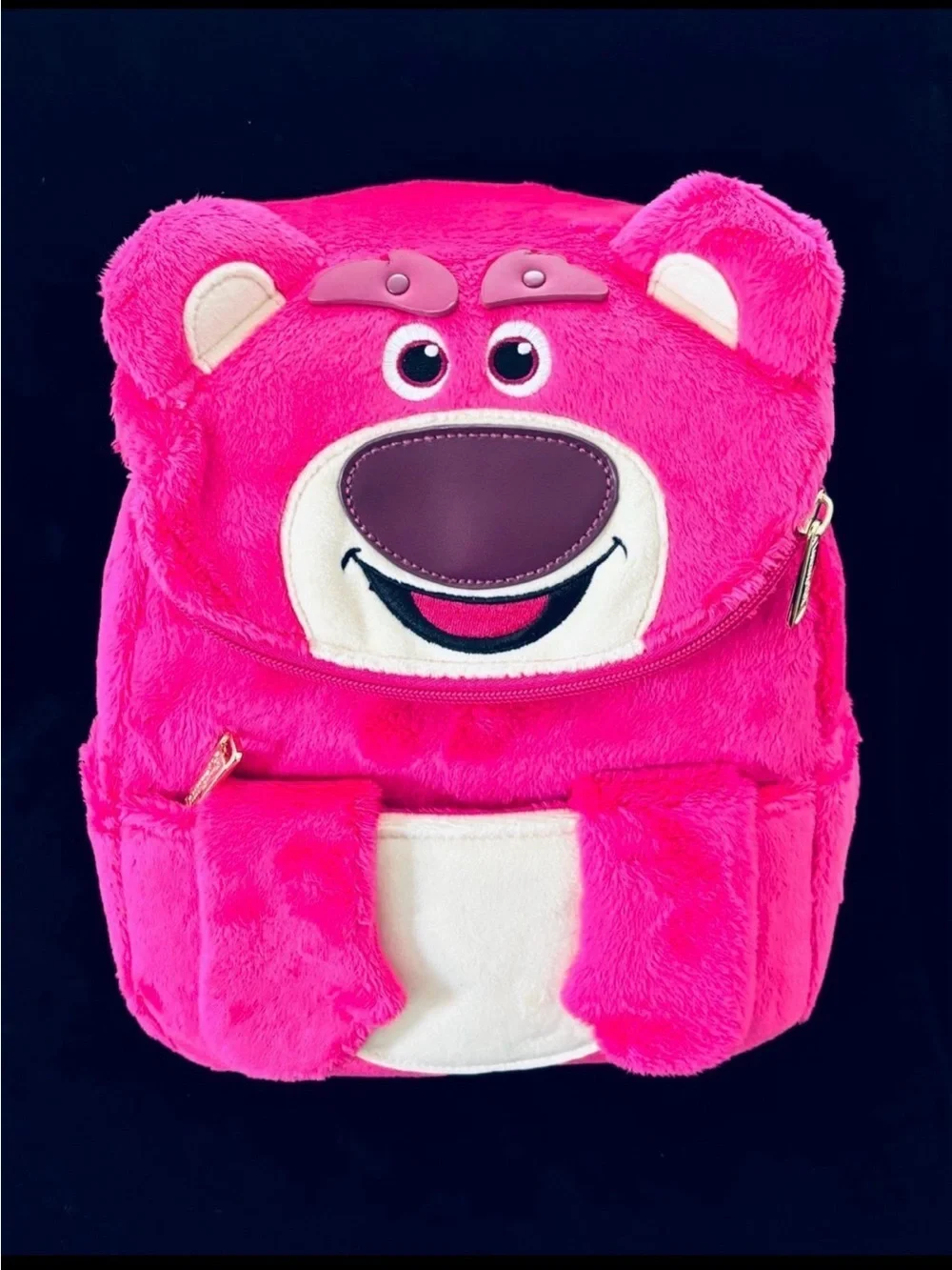 Loungefly Toy Story Lotso Plush Pocket Mini Backpack